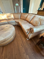 Leather Sectional Sofa with Ottoman***HEAVY ITEM***