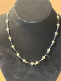 Silver Tone & Faux Pearl Necklace