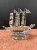 Glass Sailboat Figurine