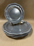 Queen Anne Pewter Plates - 5 Pieces