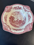 (F) Johnson Bros. Old Britain Castles Pink Round Vegetable Bowl