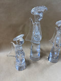 Set Of 3 Lead Crystal Christmas Angels