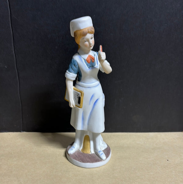 Vintage Nurse Figurine w/ Thermometer