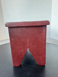 Brown Painted Small Vintage Wooden Step Stool