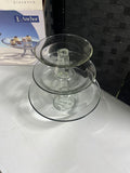 Anchor Hocking 3 Piece Tiered Cake Plate Set