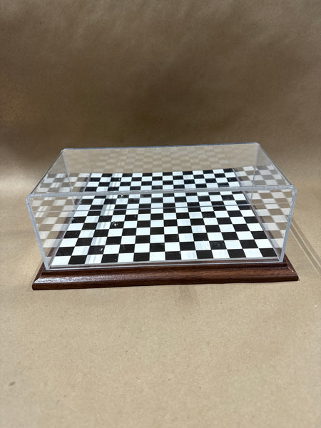 Stock Car Display With Checker And Mirror