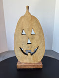 Rustic Distressed Wooden Block Jack O’ Lantern Decor