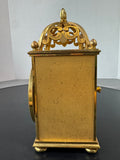 Imhof Swiss Brass Mantel Clock with Key AS IS (READ DESCRIPTION CAREFULLY)