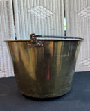 H.W. Hayden Antique Brass Pail with Rat Tail Handle