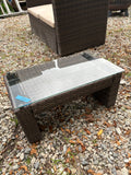 All Weather Wicker Loveseat and Table Set