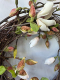 Faux Magnolia Spray Wreath