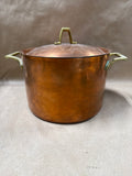(E) Paul Revere Copper Stock Pot With Brass Handles