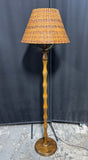 Lightweight Faux Bamboo Floor Lamp with Rattan Shade (WORKS)
