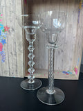 Pair of Unbranded Crystal Candlesticks