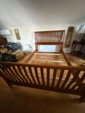 Lexington Queen Sleigh Bed with Rails and Slats