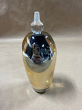 Signed EICKHOLT Studio Glass Iridescent Platinum Perfume Bottle