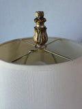 Metallic Resin Ornate Candlestick Buffet Lamp (WORKS)