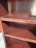 Particle Board Bookcase with Cabinet, Cardboard Backing