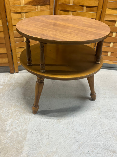 Mersman Round Two Tier Side Table with Laminate Top
