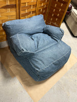 Denim Bean Bag Style Chair, 2 Available, PRICED INDIVIDUALLY, $75 each