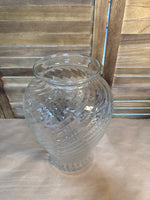 Clear Glass Swirl Flower Vase