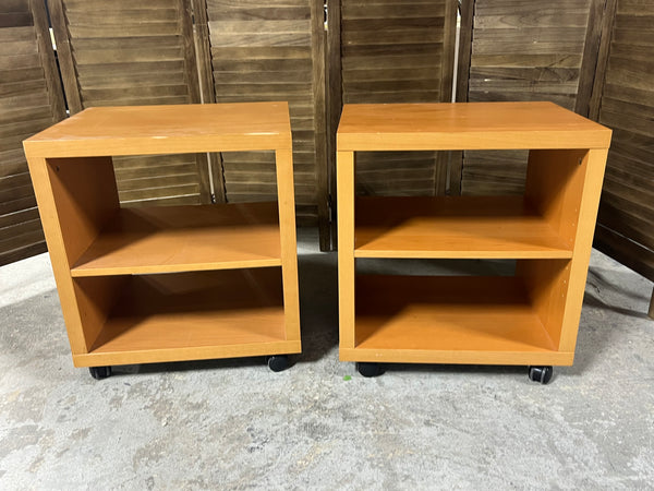 IKEA Pair of End Tables/Night Stands on Casters