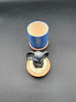 Ceramic Mouse On Thread Trinket Dish