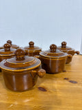Brown Glazed Soup Bowls - 8 Bowls