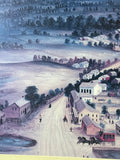 View of Glass Lake Folk Art Print by Joseph Hidley