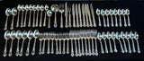 63-Piece WM. A. Rogers Oneida Sectional Silver Plate Valley Rose Flatware Set