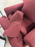 Jessica Charles Swivel Chair, Burgundy/Maroon Fabric