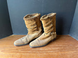 Brown Suede Fur Lined Boots, Ladies Size 7.5 (B)