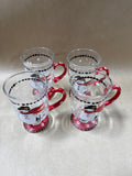 Hand Painted Christmas Snowman Mugs - Set Of 4