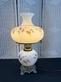 Victorian Style Floral Gone with the Wind 3-Way Parlor Lamp (WORKS)