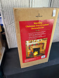 2-Piece Prelit Poinsettia Christmas Tree Topiary & Garland Decorative Set in Box AS IS (READ DESCRIPTION CAREFULLY) (2 AVAILABLE—PRICED INDIVIDUALLY AT $25 EACH)