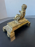 Pair of Louis XVI Gilt Bronze Vintage Andirons AS IS (READ DESCRIPTION CAREFULLY)
