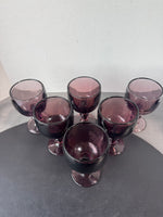 6-Piece Amethyst Wine Goblets