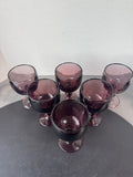 6-Piece Amethyst Wine Goblets