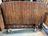 King Rattan/Wicker Headboard with Metal Frame