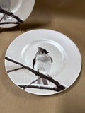 Pier 1 Snow Forest Titmouse Salad Plates — Pair (C)
