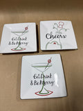 Holiday Appetizer Plates - Set Of 3