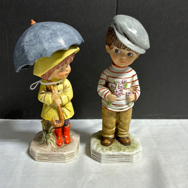 Vintage Pair Of 1973 Moppets Figurines