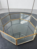 Glass & Brass Vintage Octagonal Terrarium