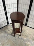 Petite Oval Side Table with Tray Pullout