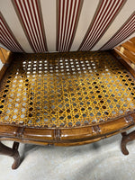 Cane Arm Chairs (2), with Seat Cushions