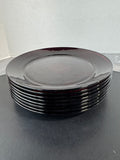 (F) 8-Piece Luminarc France Cristal d’Arques Ruby Red Dinner Plates Set