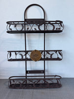 Rustic 3-Tiered Heavyweight Metal Wall Shelf