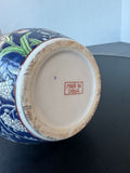 Floral Koi Fish Small Ceramic Fishbowl Planter