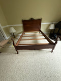***AS IS*** Antique Bed on Casters; Full/Double