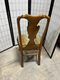 Single Dining Chair with Leopard Print Seat